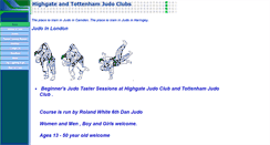 Desktop Screenshot of highgateandtottenhamjudoclubs.co.uk